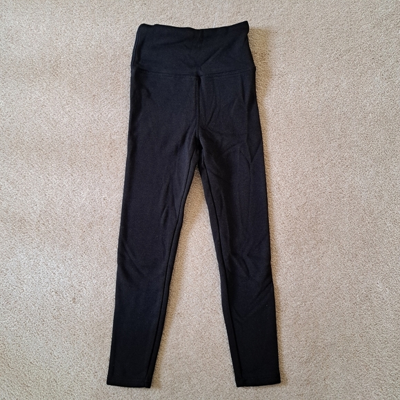 Tuff Athletics Leggings Set Of 2 Fleece Lined Pants Size Small (6) Grey Black - Picture 3 of 10